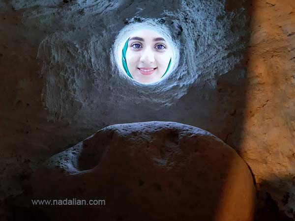 One of the apertures, the wall, Dr. Ahmad Nadalian House in Laft Qeshm Island. Audiences can touch an abstract form. They may see a statue in their mind.