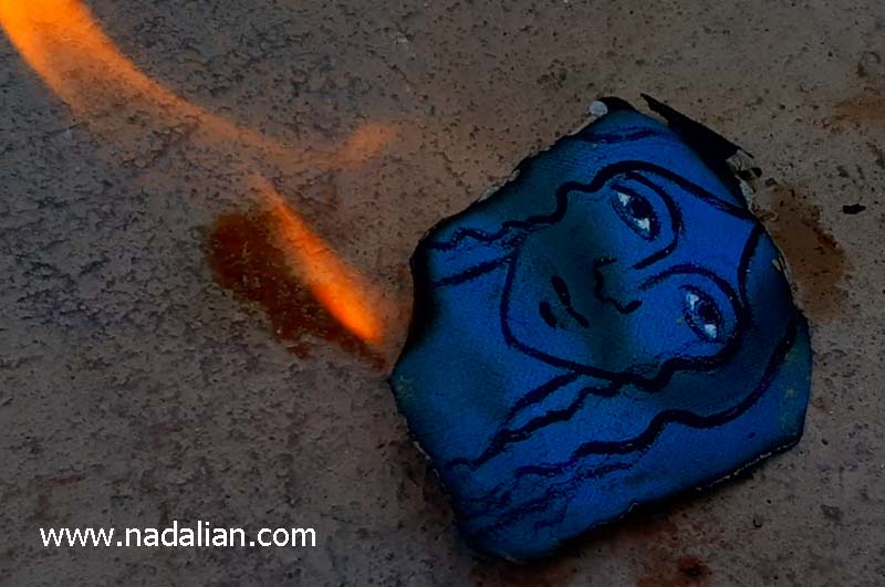 دختر آبی در آتش سوخت، هنر ویدئو منتشر شده در فضای مجازی